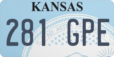 KS license plate 281GPE