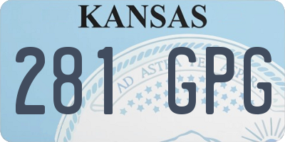 KS license plate 281GPG