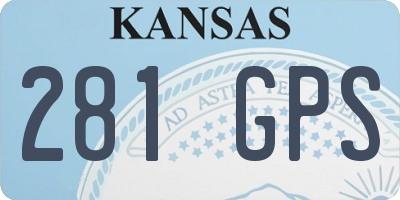KS license plate 281GPS