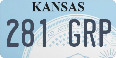 KS license plate 281GRP