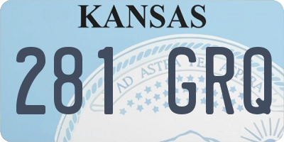 KS license plate 281GRQ