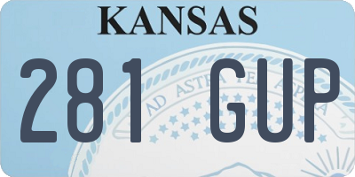 KS license plate 281GUP
