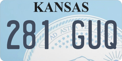 KS license plate 281GUQ