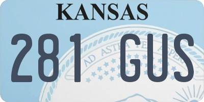KS license plate 281GUS