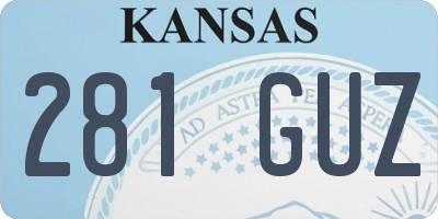 KS license plate 281GUZ
