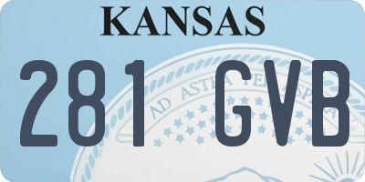KS license plate 281GVB