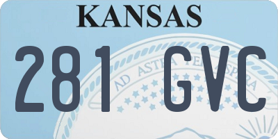 KS license plate 281GVC