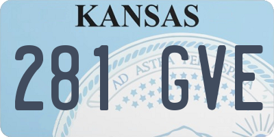 KS license plate 281GVE