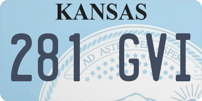 KS license plate 281GVI