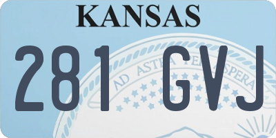 KS license plate 281GVJ