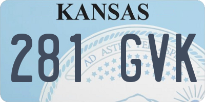 KS license plate 281GVK