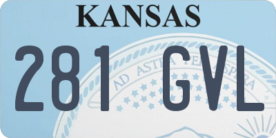 KS license plate 281GVL