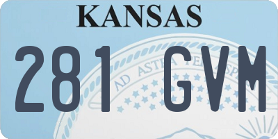KS license plate 281GVM