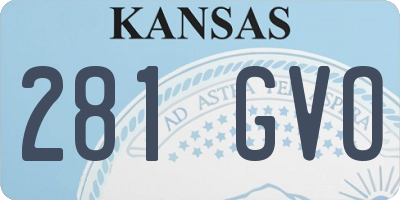 KS license plate 281GVO