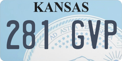 KS license plate 281GVP