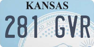 KS license plate 281GVR