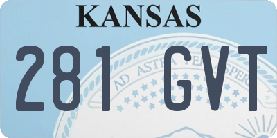 KS license plate 281GVT