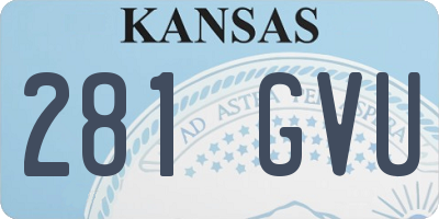 KS license plate 281GVU