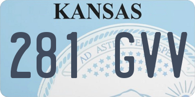 KS license plate 281GVV