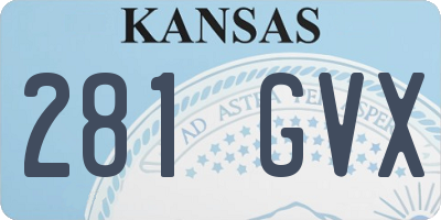 KS license plate 281GVX