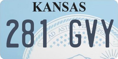 KS license plate 281GVY