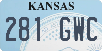 KS license plate 281GWC