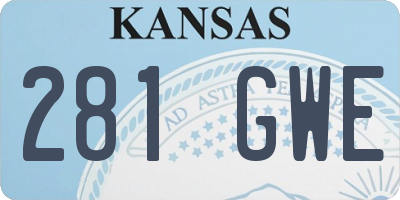 KS license plate 281GWE