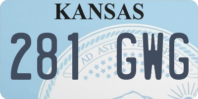 KS license plate 281GWG