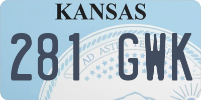 KS license plate 281GWK