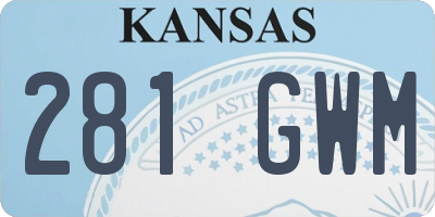 KS license plate 281GWM