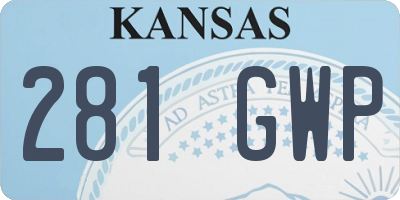 KS license plate 281GWP