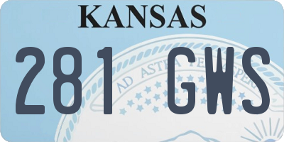 KS license plate 281GWS