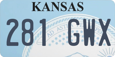 KS license plate 281GWX