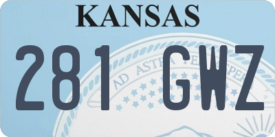 KS license plate 281GWZ