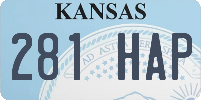 KS license plate 281HAP