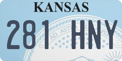 KS license plate 281HNY