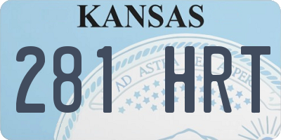KS license plate 281HRT