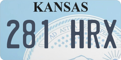KS license plate 281HRX