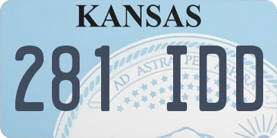 KS license plate 281IDD