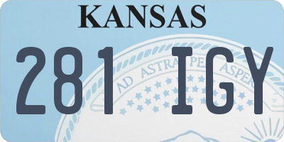 KS license plate 281IGY