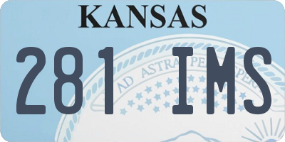KS license plate 281IMS