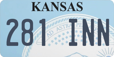 KS license plate 281INN