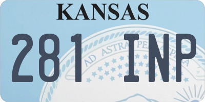 KS license plate 281INP