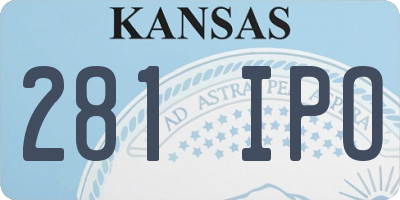 KS license plate 281IPO