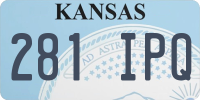 KS license plate 281IPQ