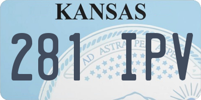 KS license plate 281IPV