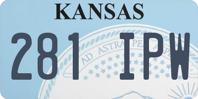 KS license plate 281IPW