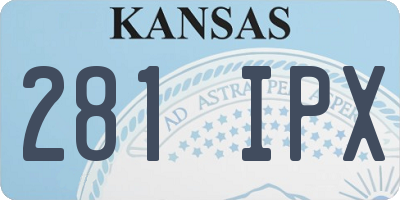 KS license plate 281IPX