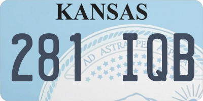 KS license plate 281IQB