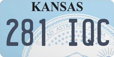 KS license plate 281IQC